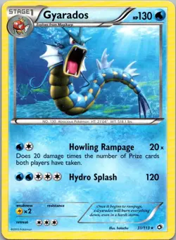 Pokemon TCG Gyarados 31/113 Legendary Treasures LP - Image 1