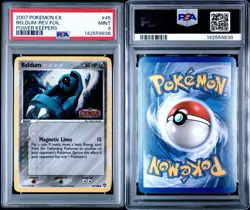 2007 POKEMON EX POWER KEEPERS #45 BELDUM-REVERSE FOIL PSA 9 - Image 3