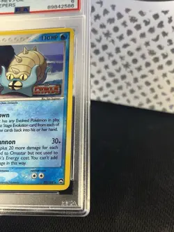 2007 Pokemon EX Power Keepers Omastar #20 Reverse Foil PSA 6 - Image 2