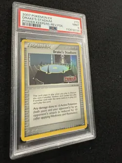 Pokemon Drake's Stadium Reverse Holo Stamped 72/108 Power Keepers in a PSA 9! - Image 2