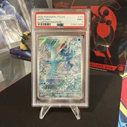 ARTICUNO 2025 POKEMON JOURNEY TOGETHER ILLUSTRATION RARE 161/159 PSA 9 - Image 1