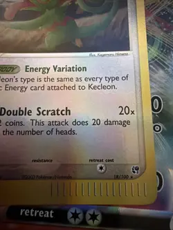 Kecleon 18/100 EX Sandstorm Reverse Holo Rare LP Vintage Pokemon TCG - Image 5