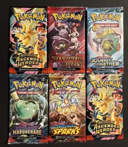 Pokemon TCG Booster Pack Bundle (6 Packs) Factory Sealed - Image 1