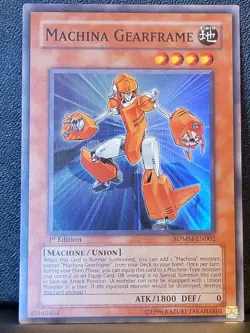 Yugioh Machina Gearframe SDMM-EN002 1st Ed Super Rare Nm-M - Image 1