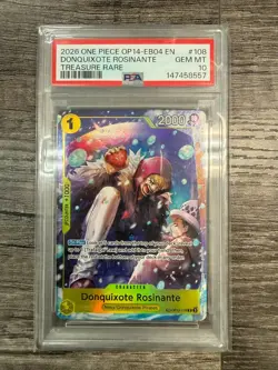 2026 One Piece OP14-EB04 Donquixote Rosinante Treasure Rare PSA 10 Gem Mint - Image 1
