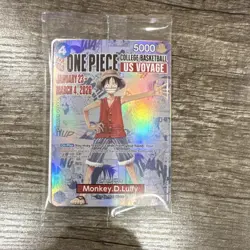 Bandai One Piece CCG Monkey D. Luffy US Voyage Promo Holo Card CHARA-CH10 - Image 1
