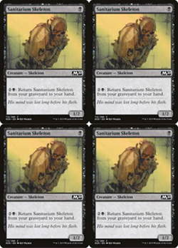 4x MTG 2019 SANITARIUM SKELETON M20 - CREATURE - MAGIC CARD x4 copies - Image 1