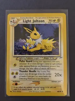Light Jolteon Non-Holo WOTC Pokemon Card 48/105 Neo Destiny Set NEAR MINT - Image 1