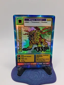 1999 Digimon SaberLeomon ST-34 1st Edition Holo Card - Image 1