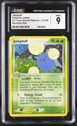 CGC 9 MINT Jumpluff 2004 EX Team Rocket Returns 11/109 Reverse Holo Pokemon Card - Image 1