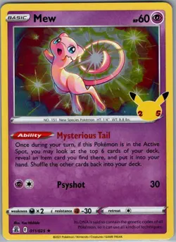 Mew 011/025 Celebrations - Pokemon Card - NM - Image 1