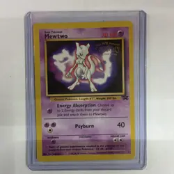 Pokemon Mewtwo Base Set 010/102 Holo Rare 60 HP Basic Wizards Card - Image 1