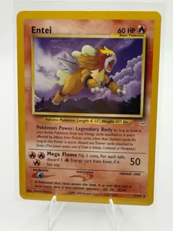Pokemon Entei 60 HP Rare Card Neo Revelation 17/64 Regular English Unlimited - Image 1
