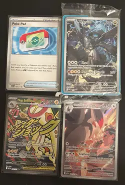 POKEMON Ascended Heroes 13 Card Lot: MAR, IR, ETB Promo, Full Art, EX, Poke Pad - Image 3