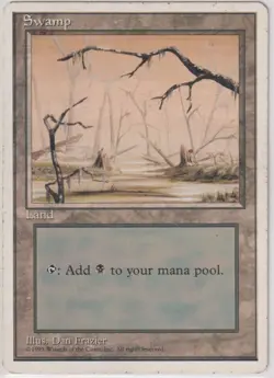 Swamp B - Revised Edition - Magic The Gathering MTG - Land -MP - Image 1
