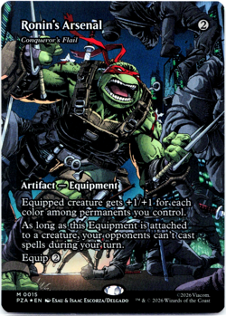 Ronin's Arsenal - Conqueror's Flail (Borderless) FOIL #0015 TMNT NM ENG MTG - Image 2