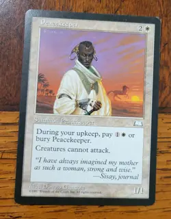 Peacekeeper x1 MTG Weatherlight Magic Moderate Play MP - Image 1