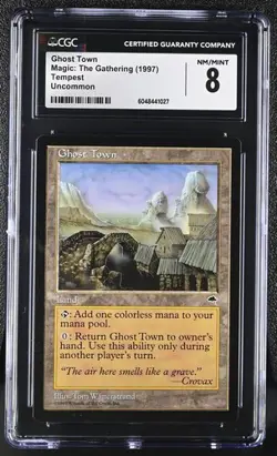 MTG Magic The Gathering Ghost Town 1997 Tempest CGC 8 - Image 1
