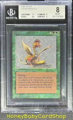 MTG Limited Edition Alpha 1993 Cockatrice BGS 8.0 NM/MT Old School 93/94 - Image 1