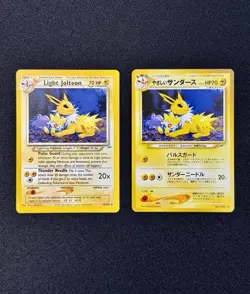 Light Jolteon WOTC Pokemon Card 48/105 Neo Destiny set + Japanese card variant - Image 1