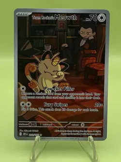 Pokemon TCG Team Rocket's Meowth - 203/182 - SV10: Destined Rivals (DRI) - Image 1