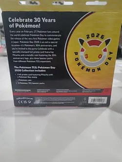 Pokemon TCG 2026 Pokemon Day 30th Anniversary Collection Box Pikachu Promo Coin - Image 3
