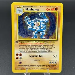 Pokemon Machamp 8/102 1st Edition - Base Set Holo - Image 1