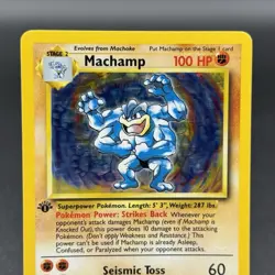 Pokemon Machamp 8/102 1st Edition - Base Set Holo - Image 2