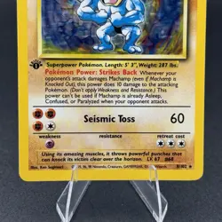 Pokemon Machamp 8/102 1st Edition - Base Set Holo - Image 3