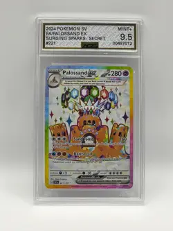 2024 Pokemon Surging Sparks PALOSSAND EX 221/191 ULTRA RARE TCG HOLO AGS 9.5 - Image 1