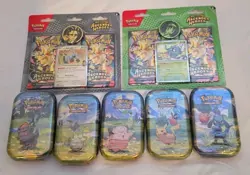Pokemon Ascended Heroes 5x Tins, 2x 2-Pack Blister 2026 Collection Lot In Hand - Image 1