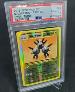 2016 Pokemon XY Evolutions Magneton Reverse Holo #38 PSA 10 - Image 1