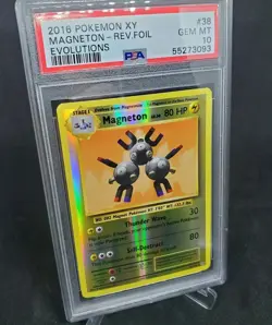 2016 Pokemon XY Evolutions Magneton Reverse Holo #38 PSA 10 - Image 2