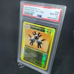 2016 Pokemon XY Evolutions Magneton Reverse Holo #38 PSA 10 - Image 5
