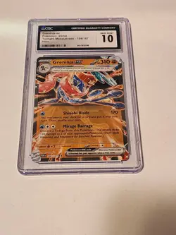 Greninja ex POKEMON TCG 106/167 Sv06: Twilight Masquerade Holo CGC GEM MINT 10 - Image 1