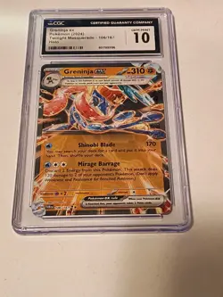Greninja ex POKEMON TCG 106/167 Sv06: Twilight Masquerade Holo CGC GEM MINT 10 - Image 2