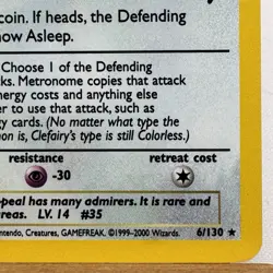 Clefairy - 6/130 - Base Set 2 - Holo Rare - Pokemon - WOTC - NM - Image 5