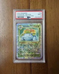Pokemon Venusaur Legendary Coll. Reverse Holo Rare #18 PSA 9 - Image 1