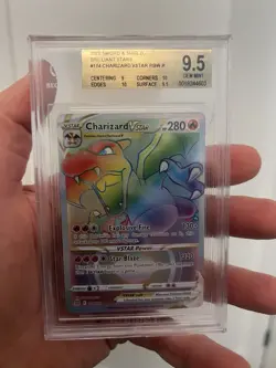 2022 Pokemon BGS 9.5 Charizard Vstar RBW R Brilliant Stars #174 - Image 1