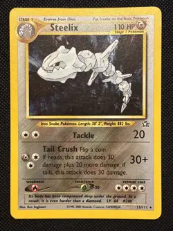 Pokemon TCG Steelix Neo Genesis 15/111 Holo Unlimited Rare Vintage - Image 1