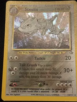 Pokemon TCG Steelix Neo Genesis 15/111 Holo Unlimited Rare Vintage - Image 2
