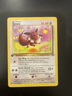 Eevee 51/64 1st Edition Jungle Set Common 1999 English Pokemon WoTC - Image 1