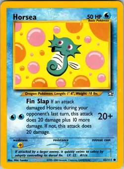Horsea 062/111 Neo Genesis Pokemon TCG LP - Image 1