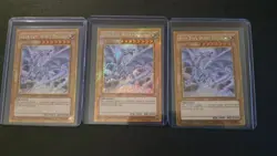 3x Blue-Eyes White Dragon Gold Secret Rare Playset MVP1-ENGV4 YuGiOh! NM - Image 1