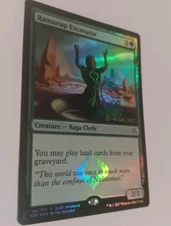 1x FOIL Ramunap Excavator Release Event Promo Magic The Gathering Card MTG - Image 1