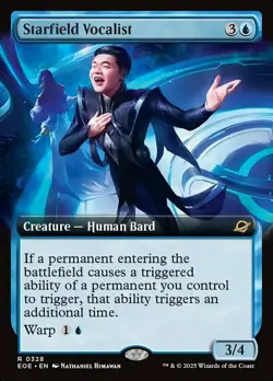 MTG Starfield Vocalist - Foil - Extended Art, Edge of Eternities, Moderately Pla - Image 1