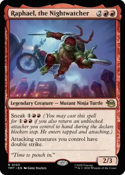 MTG TMNT - Raphael, the Nightwatcher *FOIL* NM - Image 1