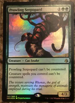 FOIL Prowling Serpopard / Lauernder - AMONKHET - englisch (near-mint) Rare - Image 1