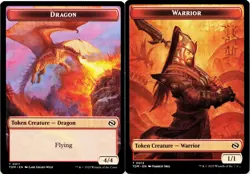 Dragon (0011) / Warrior Double-Sided Token [Tarkir: Dragonstorm] MTG 🔥 - Image 2