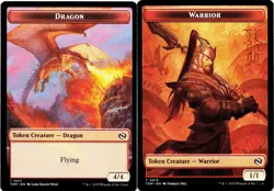Dragon (0011) / Warrior Double-Sided Token [Tarkir: Dragonstorm] MTG 🔥 - Image 3